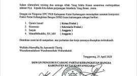 Foto : Surat keputusan Fraksi PKB.