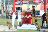 Foto: Bupati Bulungan, Syarwani sebagai instruktur upacara kemerdekaan Republik Indonesia ke-79
