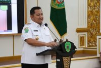 Foto: Bupati PPU, Mudyat Noor, berbicara pada acara penandatanganan kerjasama.