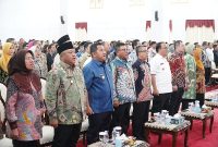 Foto: Mudyat Noor,  menghadiri acara percepatan pembentukan Koperasi Merah Putih di Gedung Pendopo Odah Etam, Samarinda.