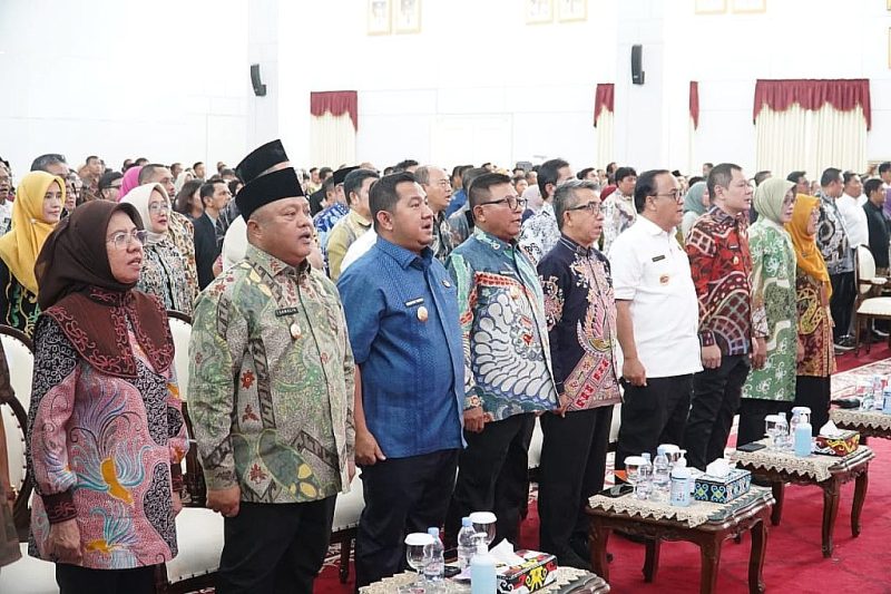 Foto: Mudyat Noor,  menghadiri acara percepatan pembentukan Koperasi Merah Putih di Gedung Pendopo Odah Etam, Samarinda.