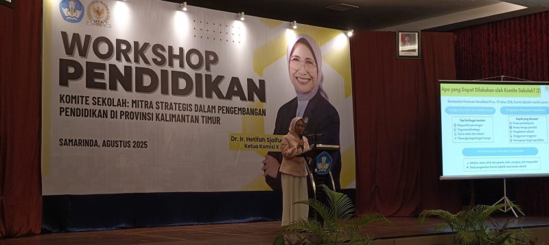 Foto : Dr. Ir. Hetifah Syaifudian, M.P.P, Ketua Komisi X DPR RI, membuka kegiatan Workshop Pendidikan.