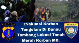 Foto : Proses evakuasi korban tenggelam di eks lubang tambang tanah merah. (Dok. FKPM Tanah Merah).