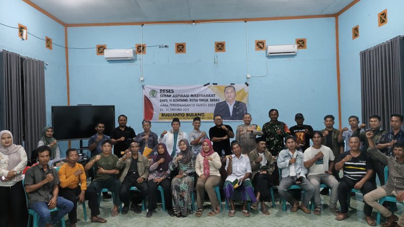 ‎Foto : Anggota Komisi I DPRD Kaltim usai melakukan Reses di Desa Bumi Jaya, Kecamatan Kaubun, Kab. Kutai Timur. Rabu(29/10/2025)/Zul.