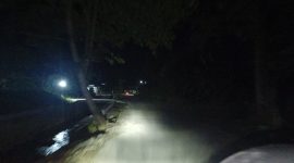 Foto Jalan Lempake Tepian, Lempake, Samarinda  yang gelap gulita.