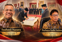 Foto: Suahasil Nazara, Menteri keuangan RI baru Periode 2026-2029. Menggantikan Purbaya Yudhi Sadewa (2025-2026). 