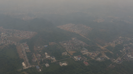 Foto: Potret kabut asap di wilayah Kota Samarinda. 