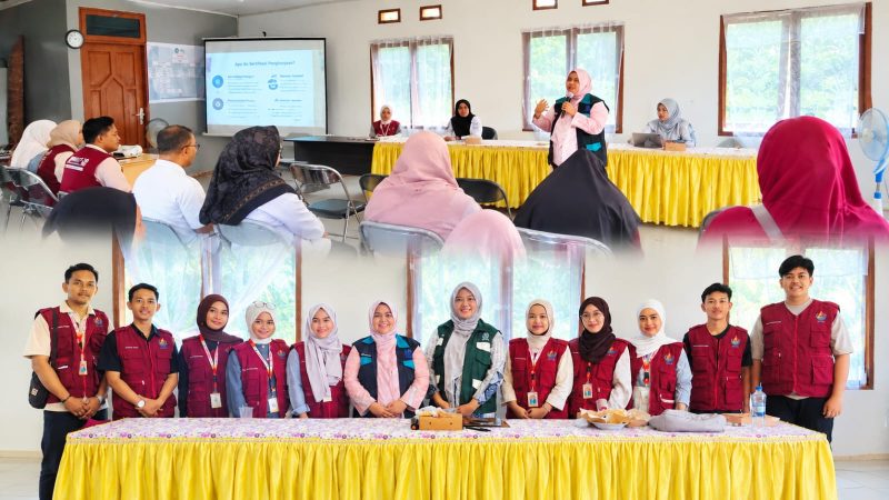 Foto: Potret Mahasiswa KKN Tematik UINSI Samarinda saat mendampingi UMKM Kel. Salok Api Laut, Samboja Barat melakukan sertifikasi halal. (Dok. KKN Tematik UINSI Samarinda)