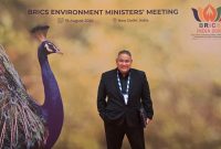 Foto: Dr. Teguh Santosa menghadiri Pertemuan Menteri Lingkungan BRICS di India, 18 Agustus 2026. 