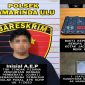 Foto: Tersangka A.E.P dan barang bukti. (Dok.PolsekSamarindaUlu).