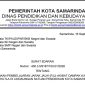 Foto: Surat edaran Pemkot Samarinda melalui Dinas Pendidikan Kota Samarinda terkait dengan pembelajaran jarak jauh (PJJ). 