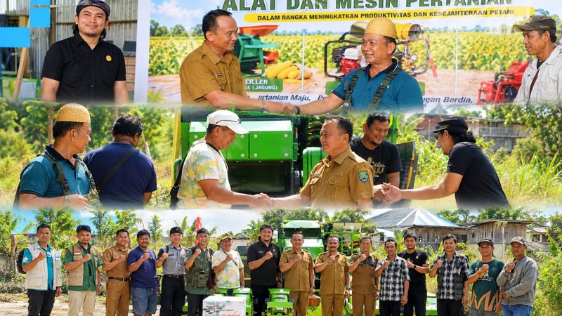 Foto: Wakil Bupati Bulungan, Kilat saat menyalurkan bantuan alat dan mesin pertanian (alsinta) ke 12 gabungan kelompok tani dan gabungan kelompok tani (gapoktan).