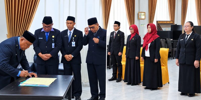 Foto: Kepala Dinkes Bulungan, saat melantik 4 kepala Puskesmas.
