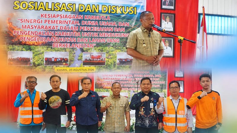Foto: Bupati Kabupaten Bulungan, Syarwani saat memimpin apel kesiap siagaan karhutla dan bahaya kabut asap.