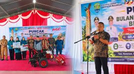 Foto: Bupati Bulungan, Syarwani saat memberikan bantuan alat peternakan.
