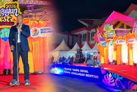 Foto: Bupati Bulungan, Syarwani saat memberikan sambutan pada pembukaan Tenguyun Fest 2026 di Unikaltar.
