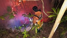 Foto: Potret petugas BPBD PPU memadamkan karhutla hingga larut malam. (Dok.Pusdalopsbpbdppu)