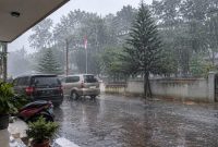 Foto: Potret hujan di Kota Samarinda.