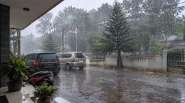 Foto: Potret hujan di Kota Samarinda.