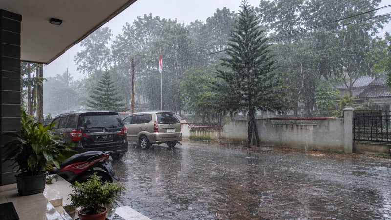 Foto: Potret hujan di Kota Samarinda.