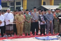 Foto: Sholat Istisqa bersama jajaran Forkopimda di makopolres PPU. (Dok:HumasPemkabPPU)