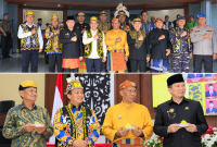 Foto: Bupati Bulungan, Syarwani (tengah), usai Paripurna HUT Bulungan Ke-66 dan HUT Tanjung Selor Ke-236 di DPRD Kab. Bulungan.