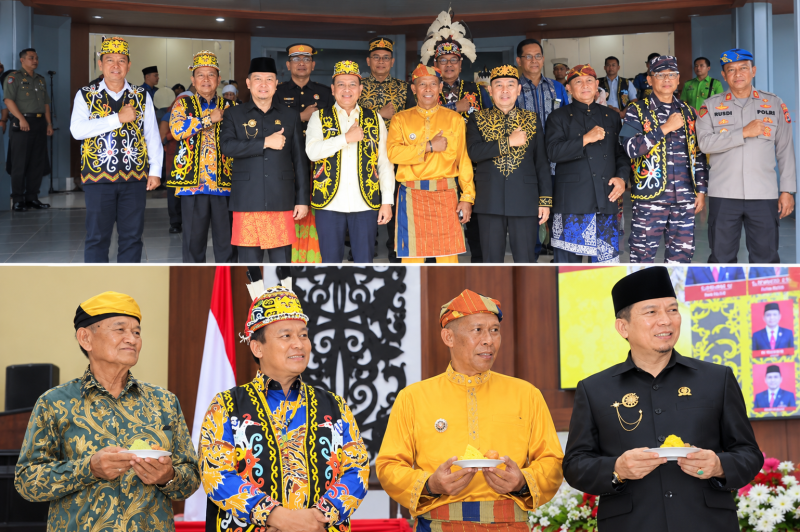 Foto: Bupati Bulungan, Syarwani (tengah), usai Paripurna HUT Bulungan Ke-66 dan HUT Tanjung Selor Ke-236 di DPRD Kab. Bulungan.