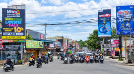 Foto: Potret papan reklame di simpang 4 besar Jl. P. Antasari, Jl. M.T. Haryono, Jl. P. Suryanata dan Jl. Ir. H. Djuanda.