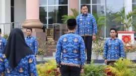 Foto: Bupati PPU, Mudyat Noor saat memimpin Apel Hari Kesaktian Pancasila.