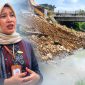 Foto: Plt. Kabid Pengendalian Pencemaran DLH Kota Samarinda, Tri Ayu Wulandari dan potret aliran sungai yang digunakan untuk membuang limbah tahu. 