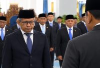Foto: Rocky Gerung, saat dilantik oleh Presiden Prabowo Subianto sebagai anggota Watimpres RI.