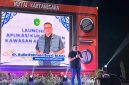 Foto: Sambutan Bupati Kukar Aulia Rahman Basri pada peluncuran Arbizz Space dan Aplikasi KukarGo.