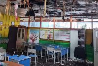 Foto: Kondisi ruang kelas SD 021 pasca kebakaran di jalan Kartini Kelurahan Loa Ipuh.
