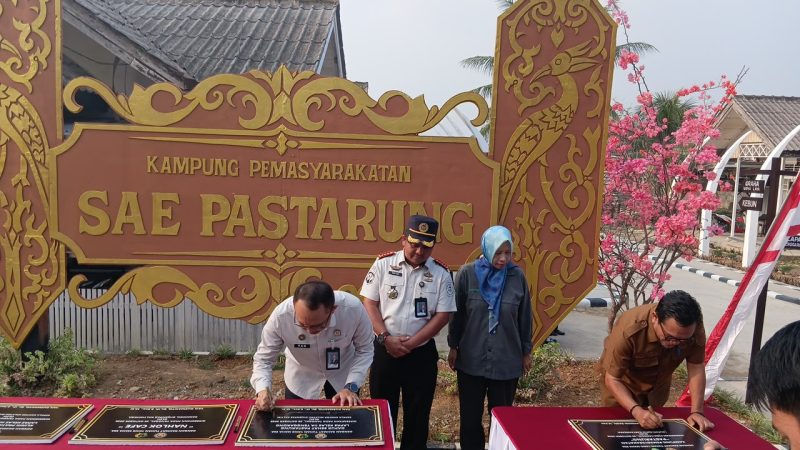 Foto: Peresmian Sarana Asimilasi dan Edukasi Dan Penandatanganan Nota Kesepahaman oleh pemerintah Kutai Kartanegara di Sarana Asimilasi dan Edukasi Lapas Kelas IIA Tenggarong