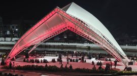Foto: Suasana ekspresi budaya di Taman Musik Tenggarong. (Ist)