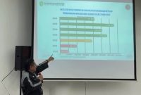 Foto: Plt. Disdukcapil Kukar, Iryanto saat presentasi Inovasi Program Bunga Desaku di BRIDA Kaltim.