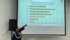 Foto: Plt. Disdukcapil Kukar, Iryanto saat presentasi Inovasi Program Bunga Desaku di BRIDA Kaltim.