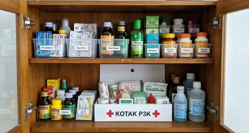 Foto: Ilustrasi persediaan obat-obatan rumah tangga.